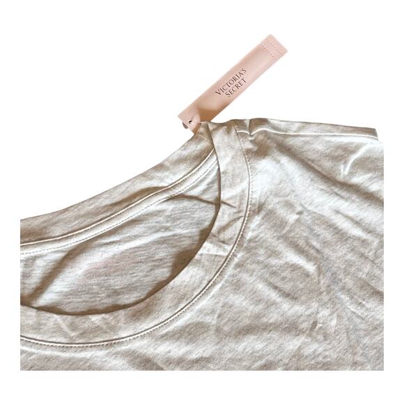 NEW Victoria's Secret SLEEP SHIRT Women's M/L 100% Cotton White Snow Heather PJS - Picture 10 of 13